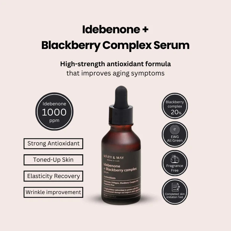 Skin Renewal Serum with Idebenone & Blackberry - 30ml