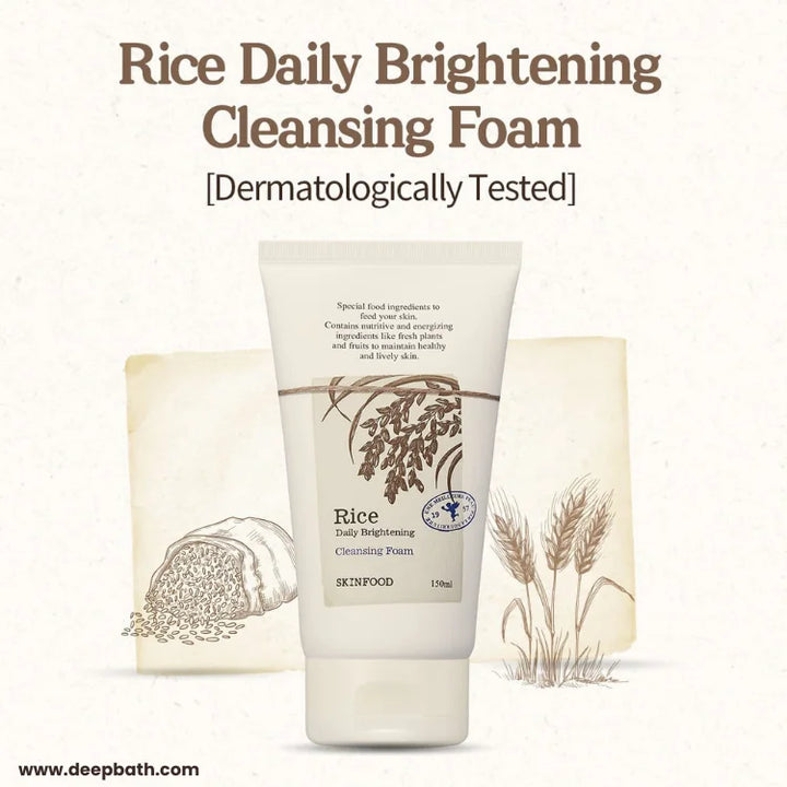 Brightening Effect: Skinfood Rice Scrub Foam