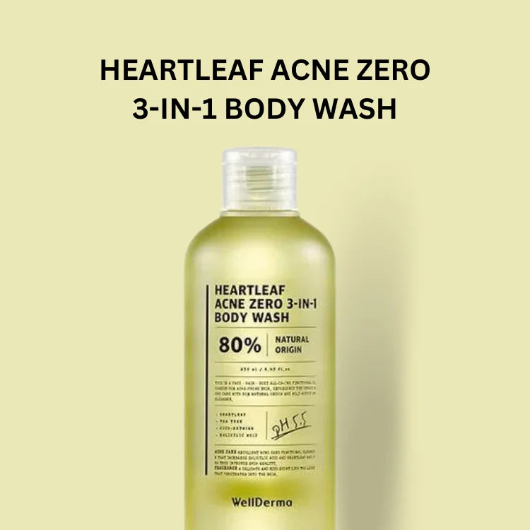 3-in-1 Body Wash Heartleaf Acne Zero by WellDerma
