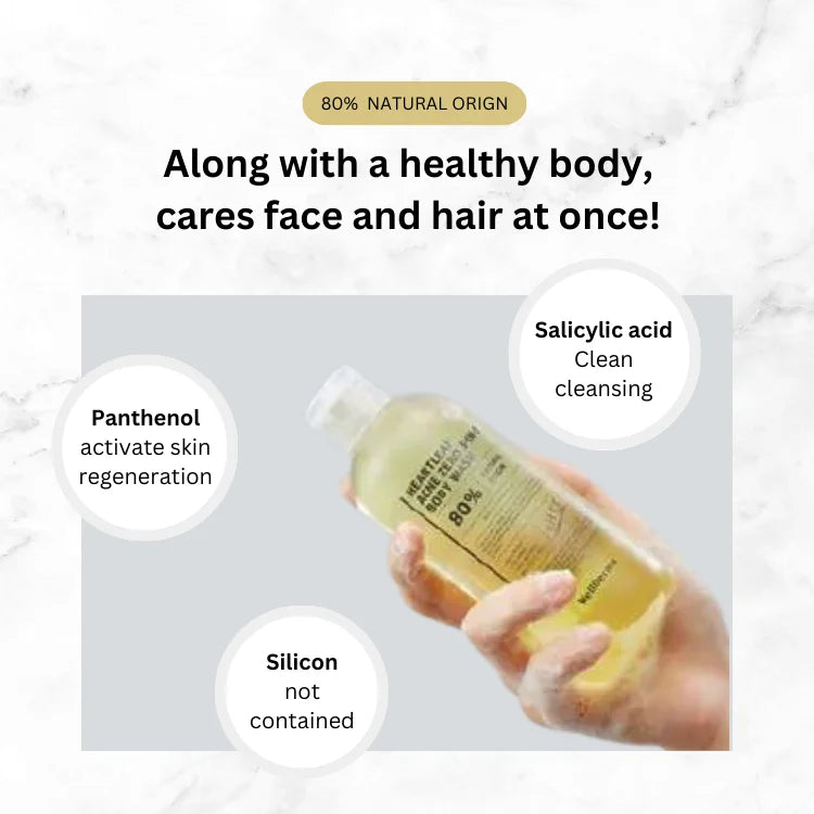 WellDerma Heartleaf Acne Zero 3in1 Body Wash Deepbath